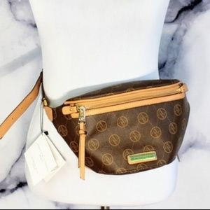 Adrienne Vittadini Monogram Fanny Pack 80s Style